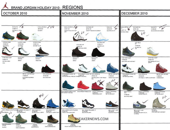 jordan shoes names list