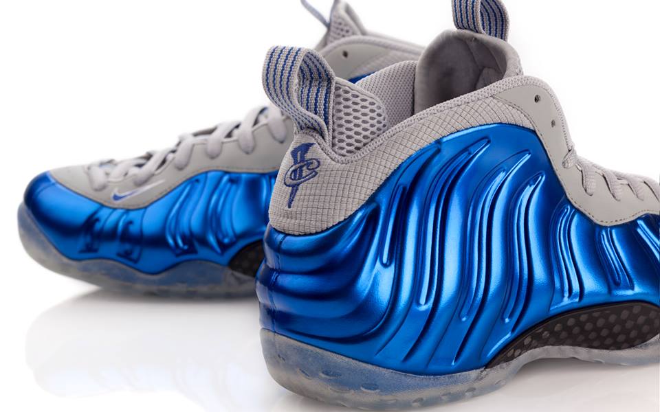 royal blue and grey foamposites
