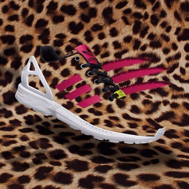 adidas zx flux leopard femme