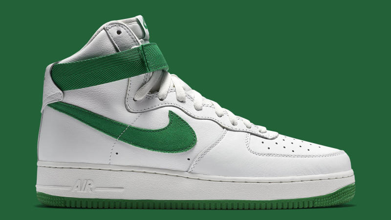 green air force ones high top
