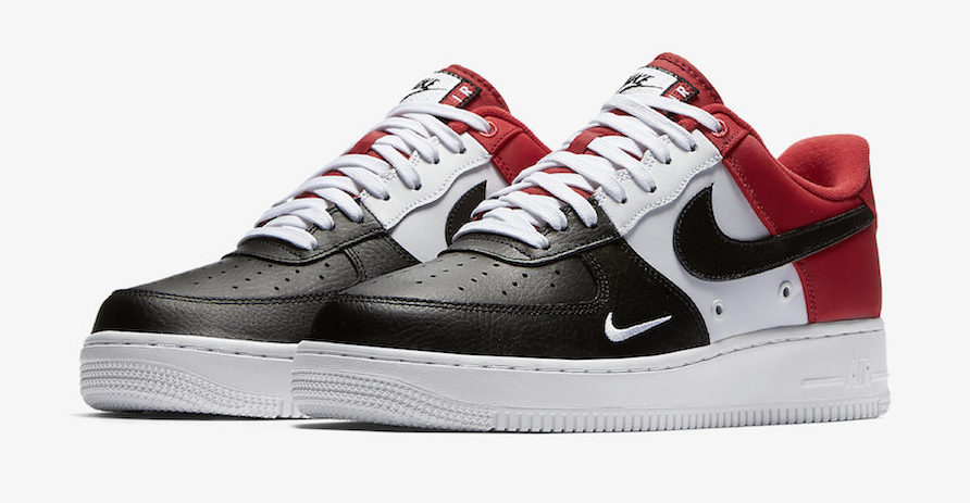 nike air force 1 with black nike sign