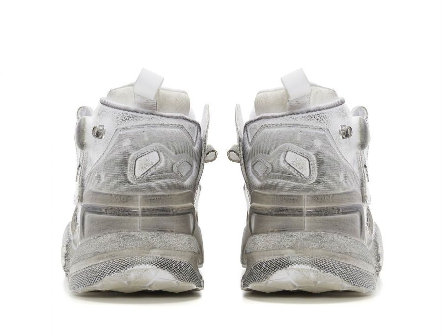 white reebok edition genetically modified pump high top sneakers