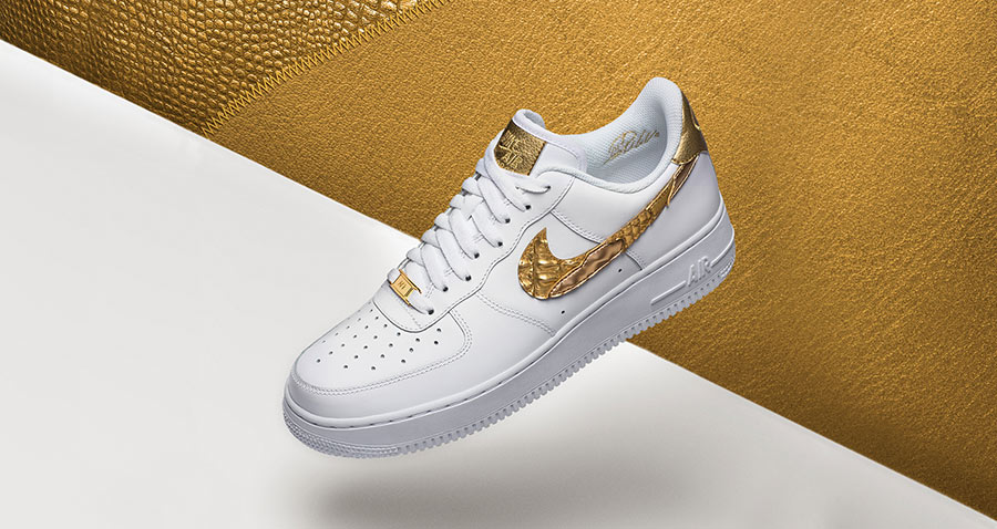 nike air force 1 golden patchwork