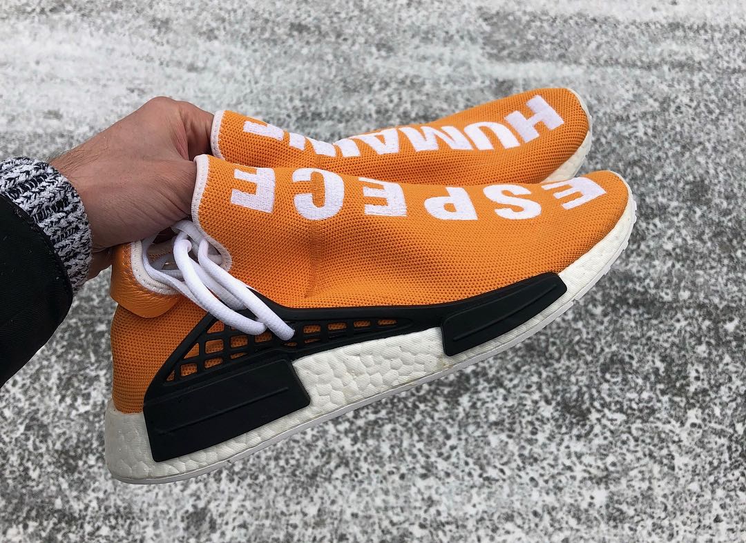Sample: Pharrell x adidas NMD HU Orange - Le Site de la Sneaker