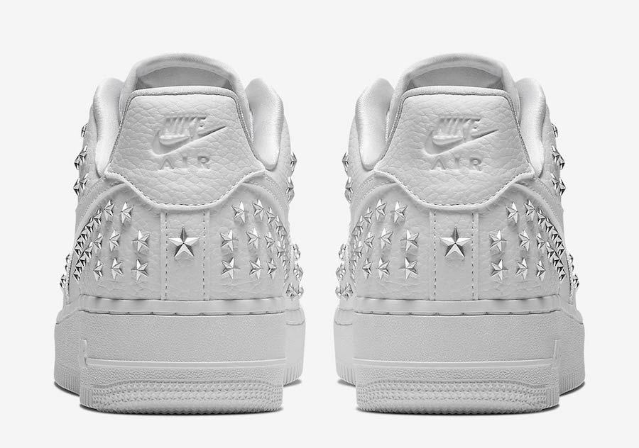 nike air force 1 white star studded
