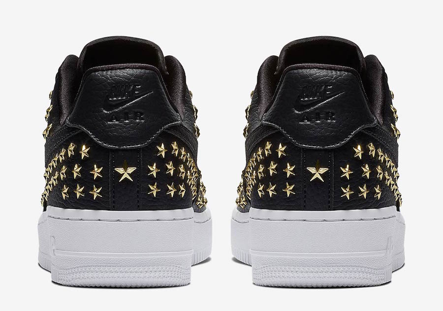 black air force 1 with gold stars