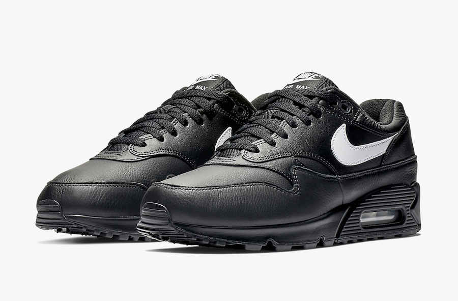 Nike Air Max 90/1 Black Leather - Le Site de la Sneaker