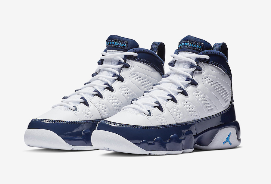 white and blue 9s 2019