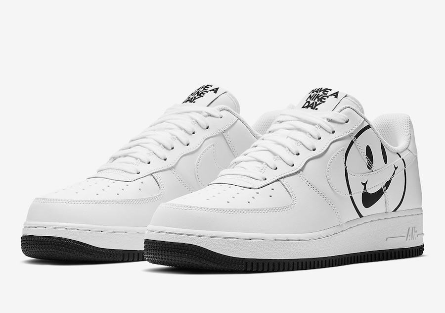 air force 1 with smiley face