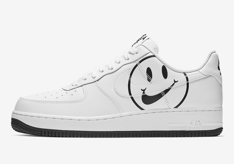 air force 1 with smiley face