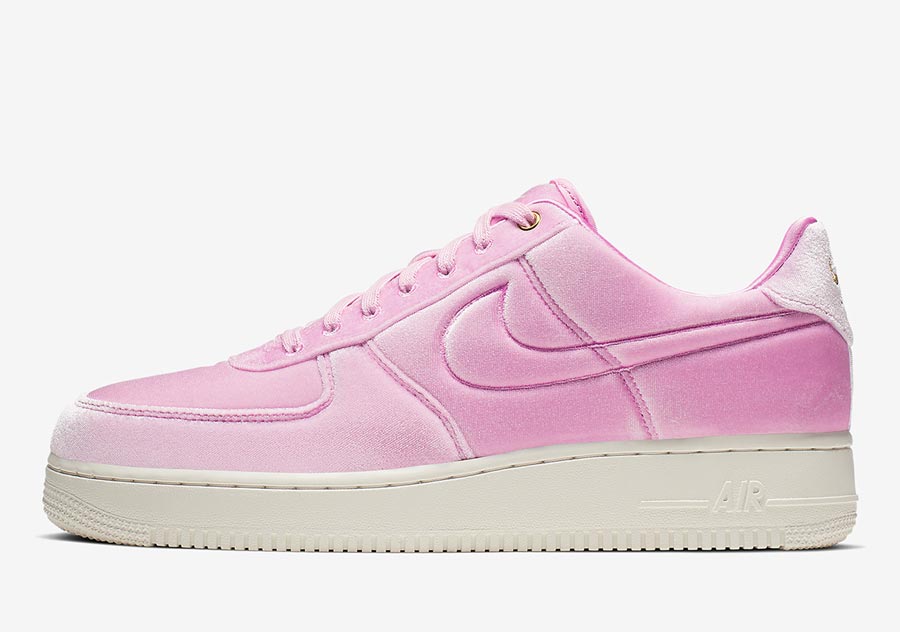 nike air force 1 pink velour