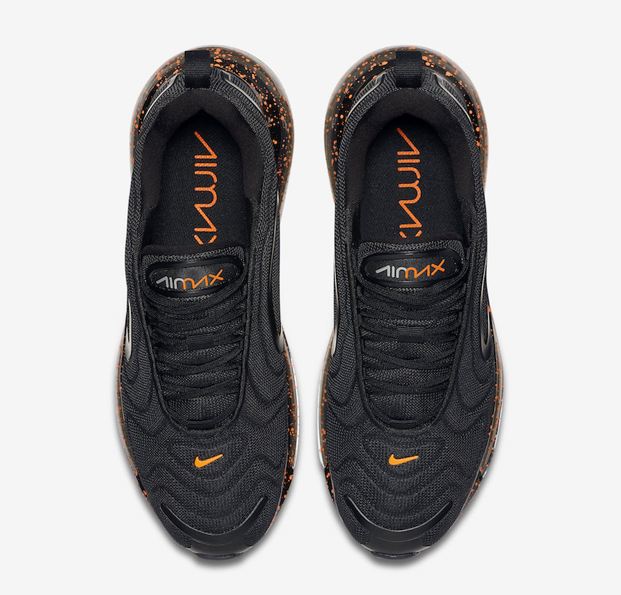 sabiduría Anillo duro falda Preview: Nike Air Max 720 Black Orange Speckle - Le Site de la Sneaker