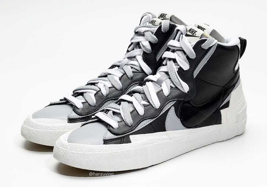 Une Sacai x Nike Blazer Mid Black Grey White à venir - Le Site de la