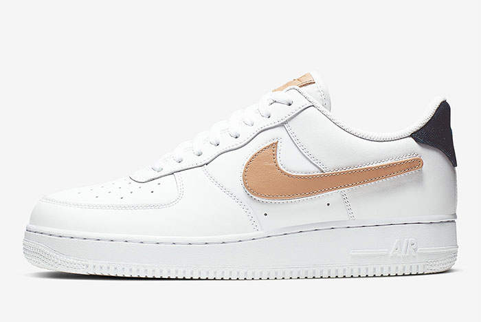 nike air force 1 white removable swoosh