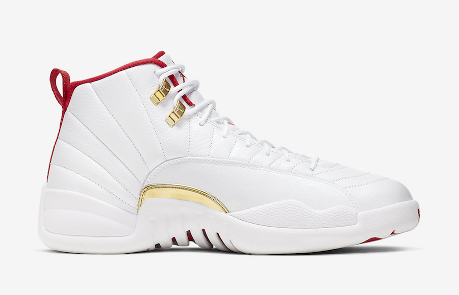 white and red and gold jordans