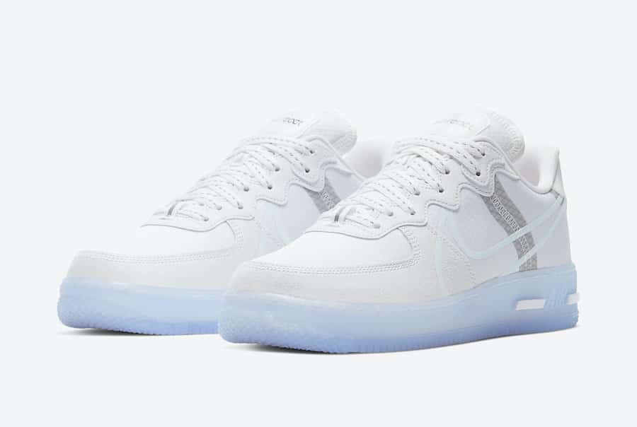 Nike Air Force 1 React QS White Ice - Le Site de la Sneaker