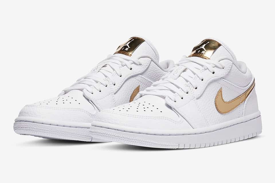 Preview: Air Jordan 1 Low White Metallic Gold - Le Site de la Sneaker