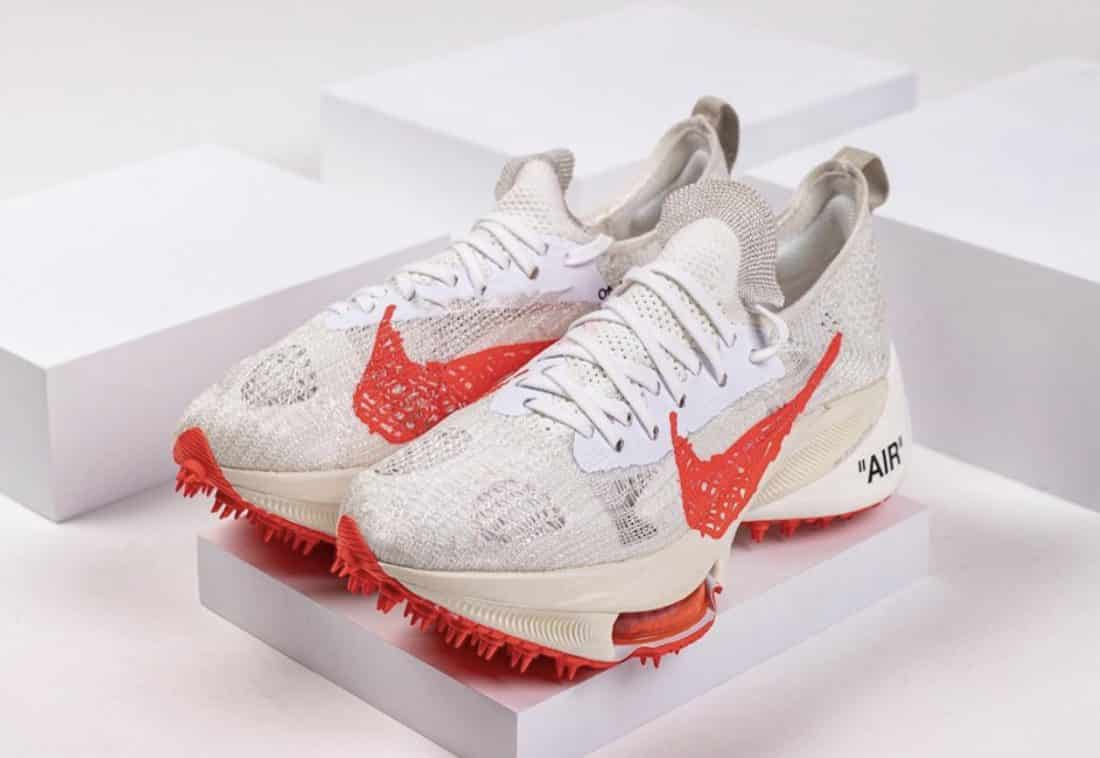 Off-White x Nike Air Zoom Tempo Next% "Solar Red" - Le Site de la Sneaker