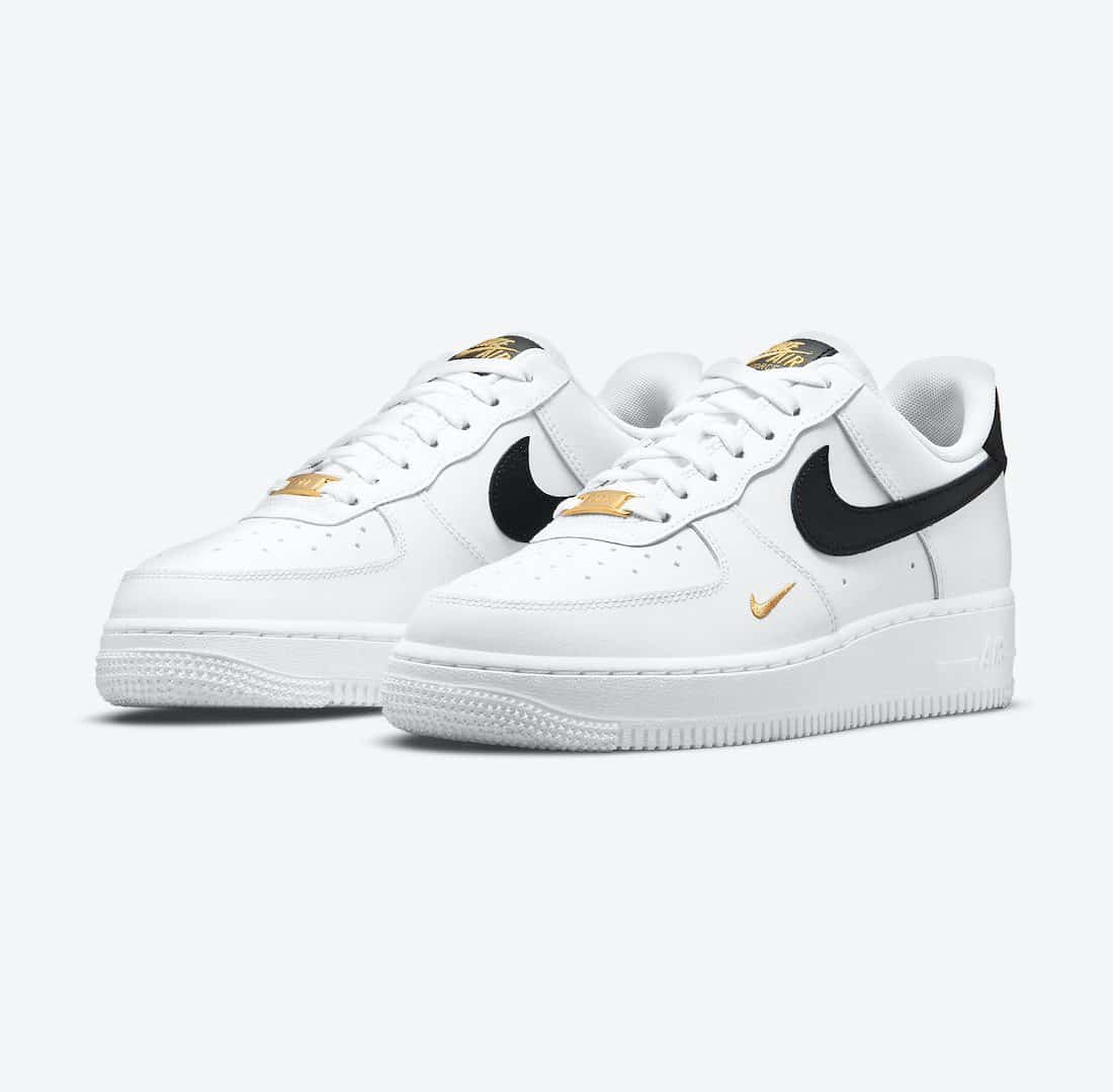 nike air force 1 white and black low