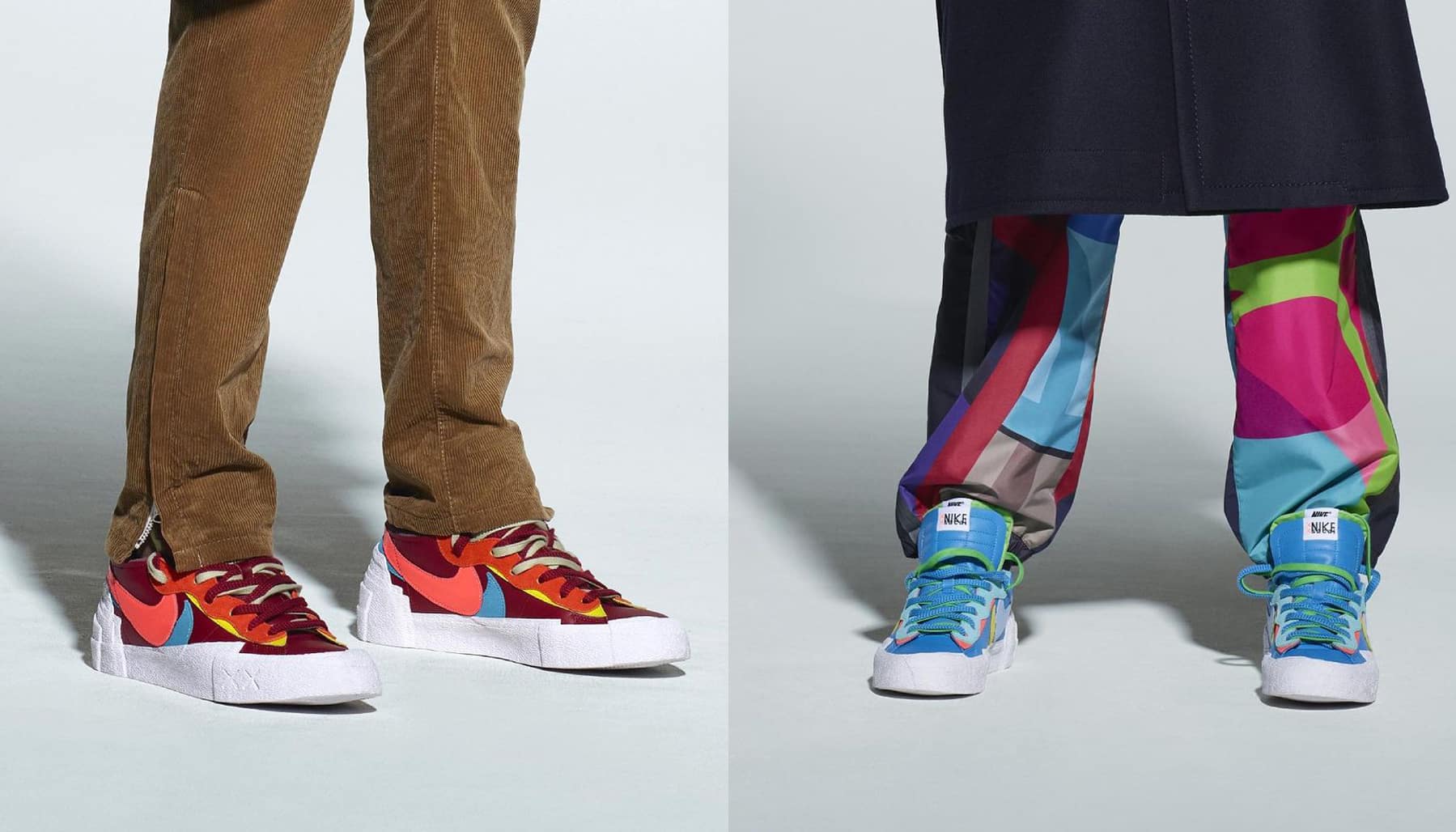 Des KAWS x sacai x Nike Blazer Low font surface - Le Site de la Sneaker