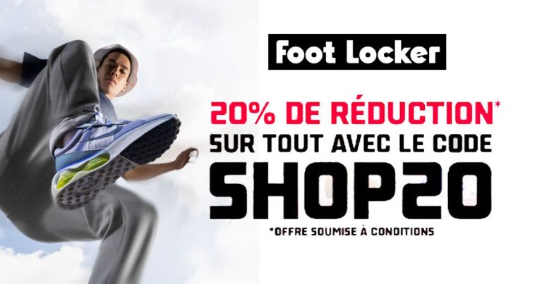 Code Promo Foot Locker 20 Sur Tout Le Site Le Site De La Sneaker