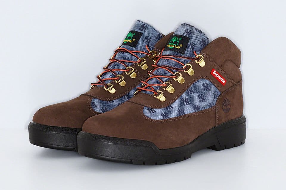 Une collaboration Supreme x NYC Yankees x Timberland Field Boot fait