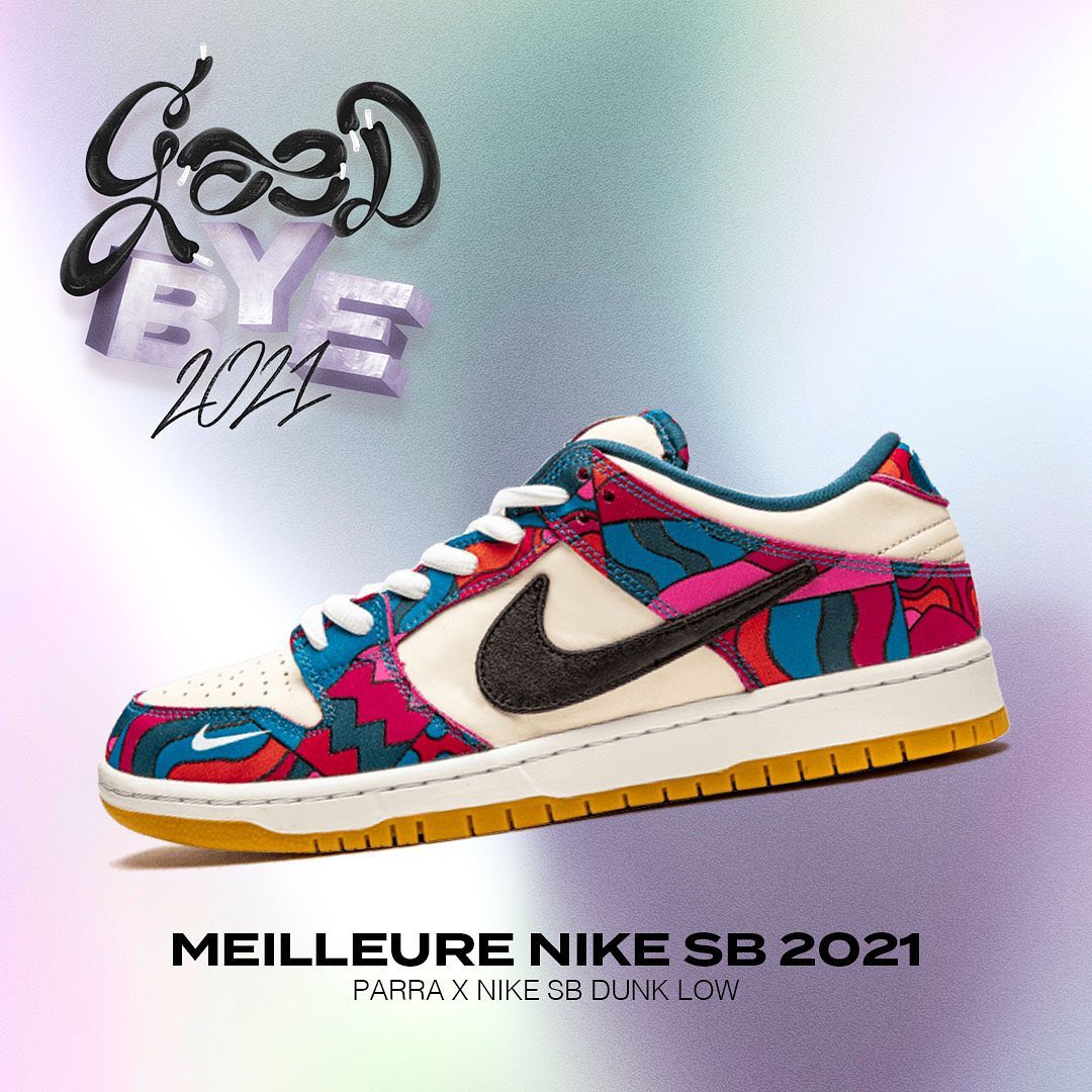 Sneakers of the year 2021 Parra x Nike SB Dunk Low Abstract Art