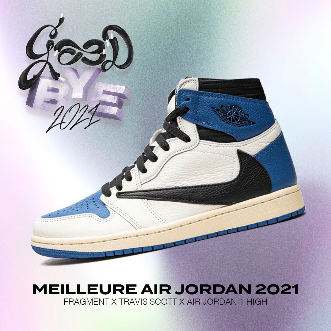 Sneakers of the year 2021 Travis Scott x fragment x Air Jordan 1 High