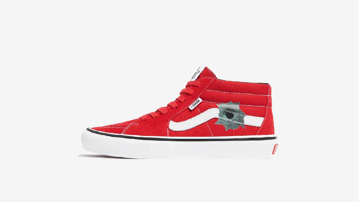 Supreme x Nate Lowman x Vans Skate Grosso Mid Red